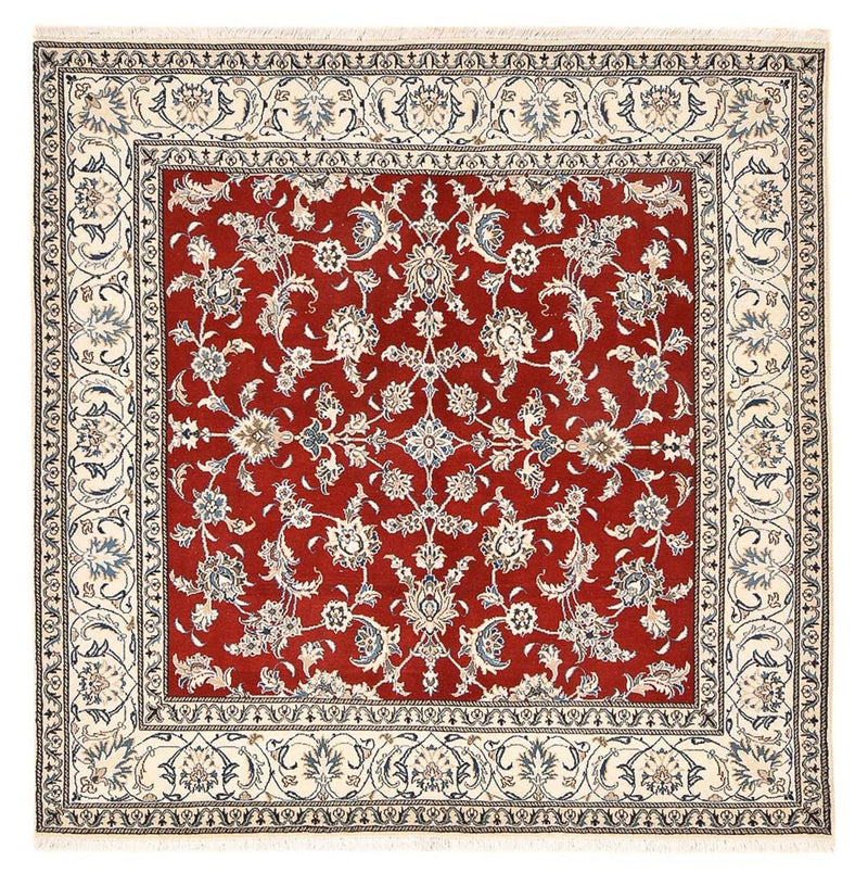 Alfombra persa - Nain cuadrado  - 203 x 193 cm - rojo