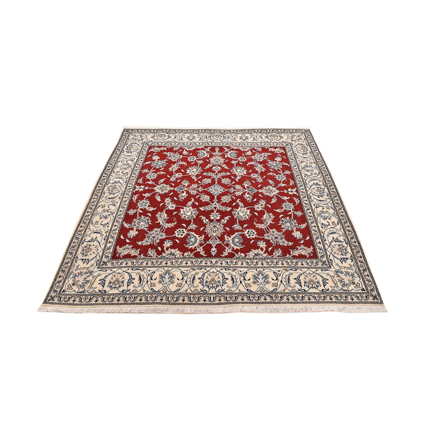 Alfombra persa - Nain cuadrado  - 203 x 193 cm - rojo