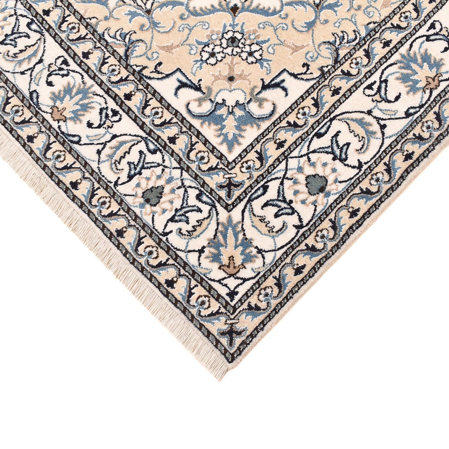 Alfombra persa - Nain - 239 x 171 cm - beige claro