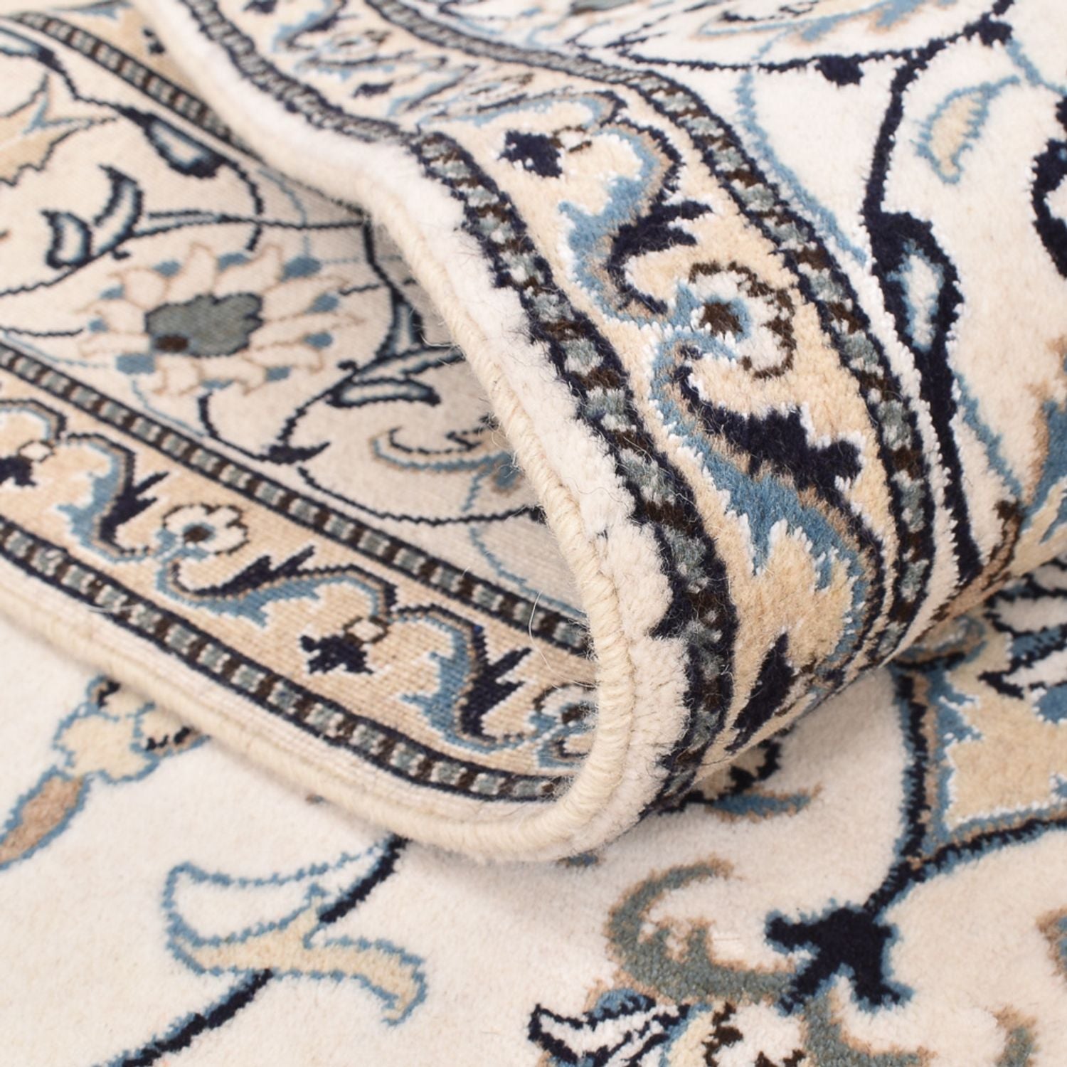Alfombra persa - Nain - 239 x 171 cm - beige claro