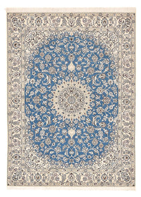 Alfombra Persa - Nain - Real - 201 x 149 cm - azul claro