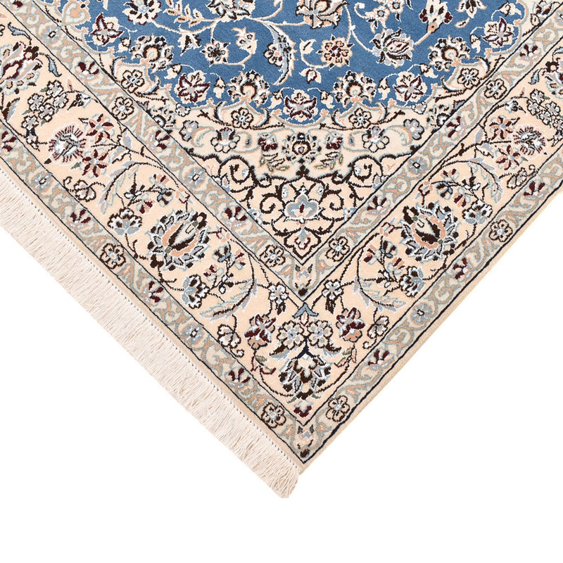 Alfombra Persa - Nain - Real - 201 x 149 cm - azul claro