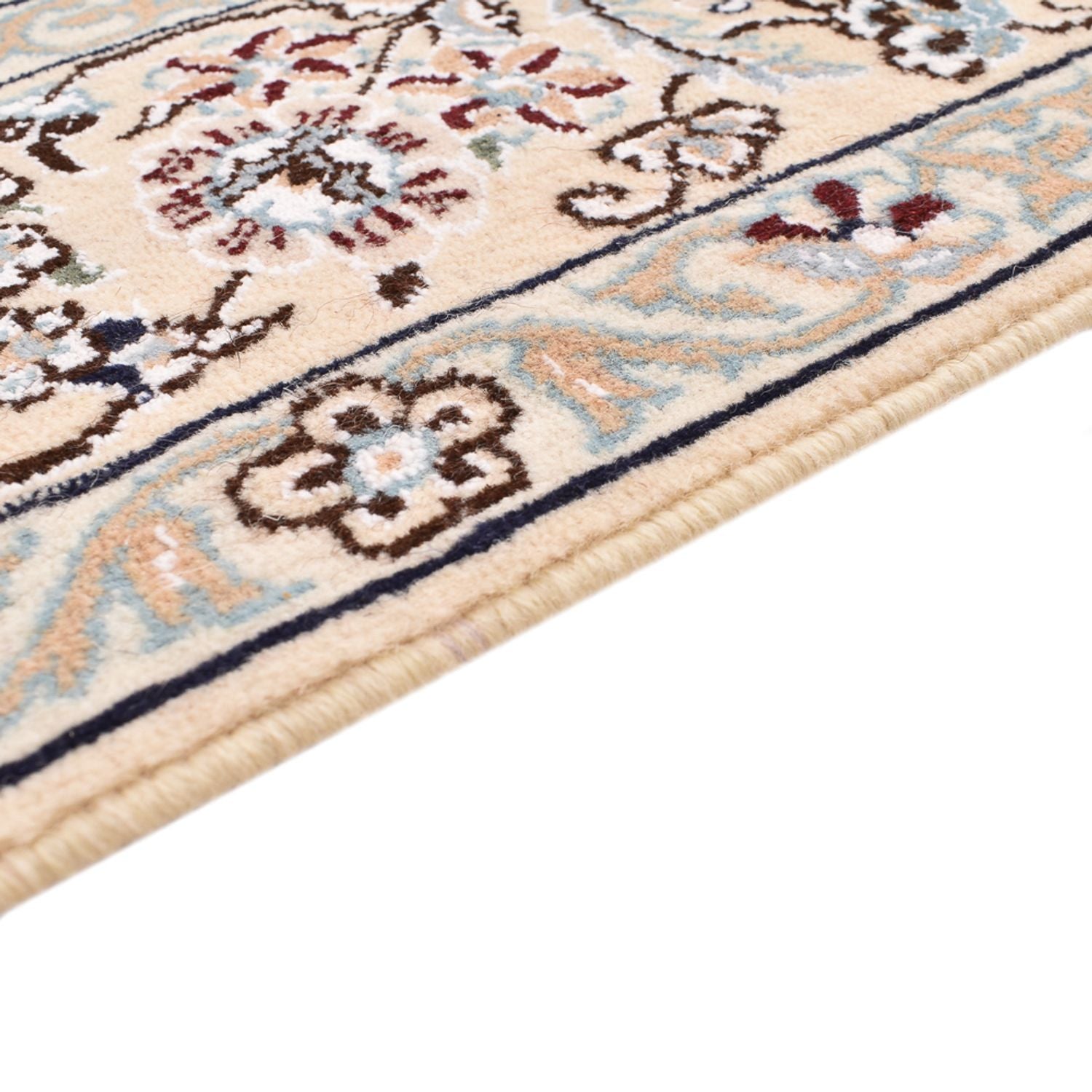 Alfombra Persa - Nain - Real - 201 x 149 cm - azul claro