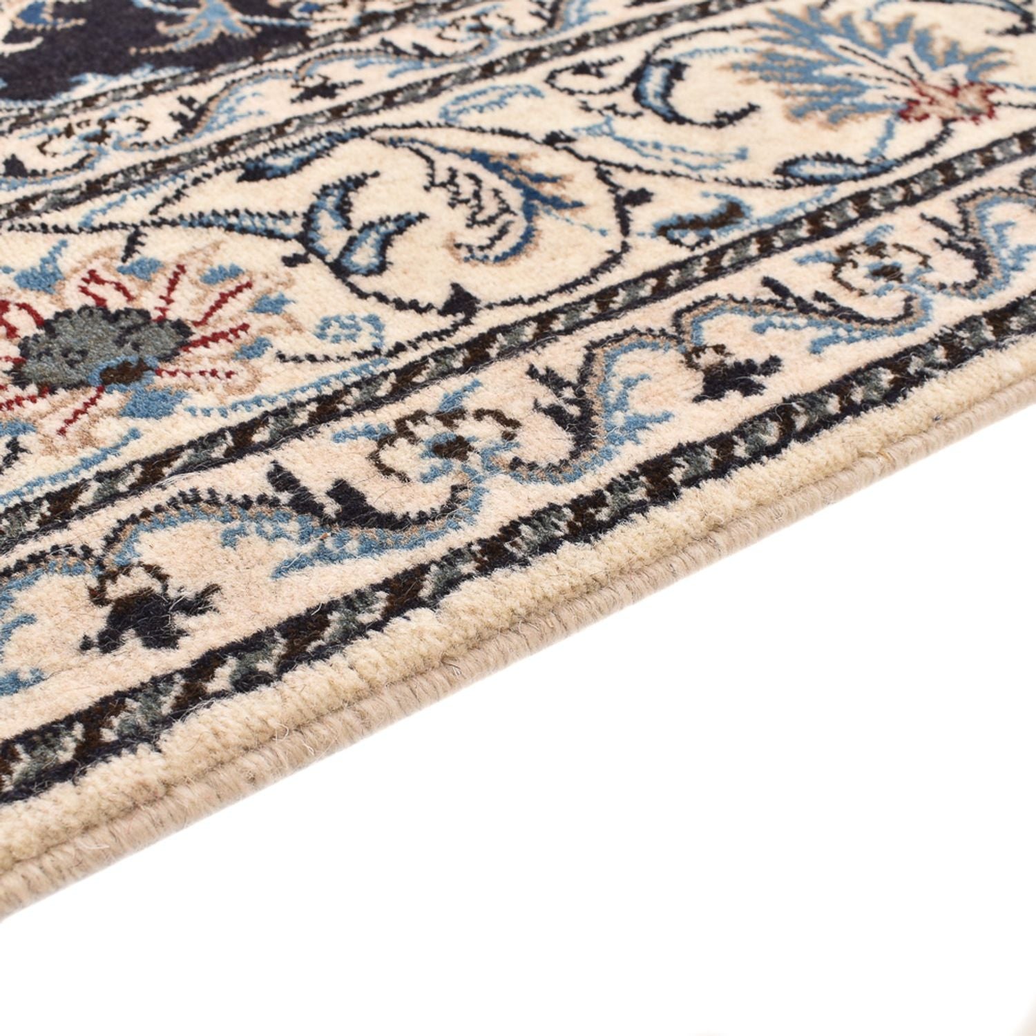 Alfombra persa - Nain - 252 x 161 cm - azul oscuro