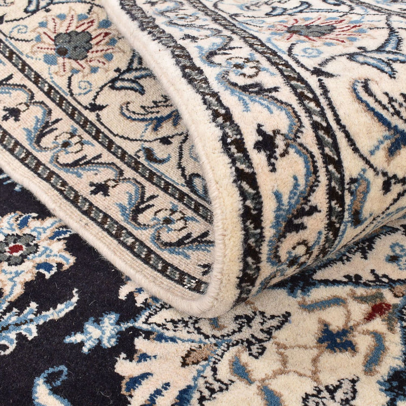 Alfombra persa - Nain - 252 x 161 cm - azul oscuro