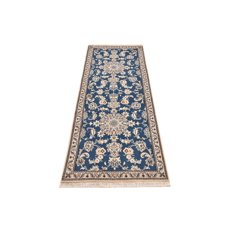 Alfombra de pasillo Alfombra persa - Nain - 209 x 78 cm - azul
