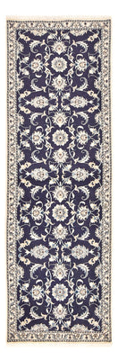 Alfombra de pasillo Alfombra persa - Nain - 241 x 79 cm - azul oscuro