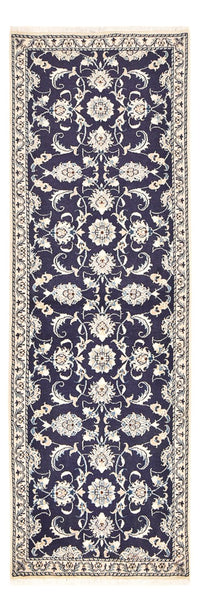 Alfombra de pasillo Alfombra persa - Nain - 241 x 79 cm - azul oscuro