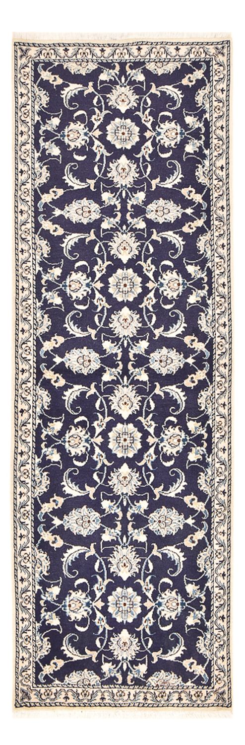 Alfombra de pasillo Alfombra persa - Nain - 241 x 79 cm - azul oscuro