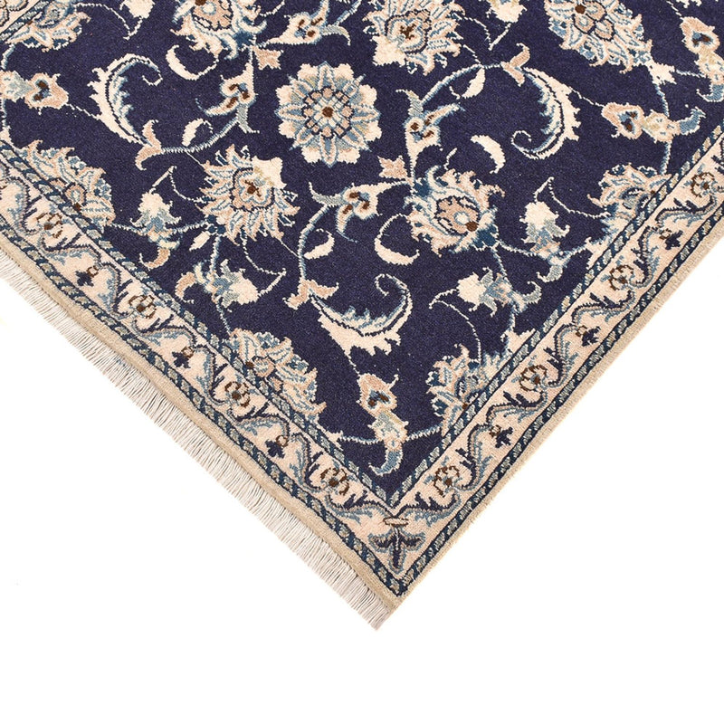 Alfombra de pasillo Alfombra persa - Nain - 241 x 79 cm - azul oscuro