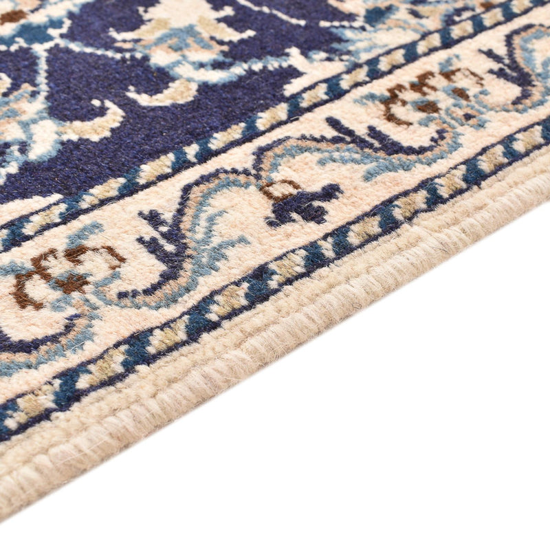 Alfombra de pasillo Alfombra persa - Nain - 241 x 79 cm - azul oscuro
