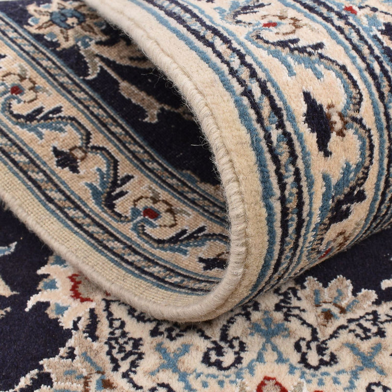 Alfombra de pasillo Alfombra persa - Nain - 206 x 77 cm - azul oscuro