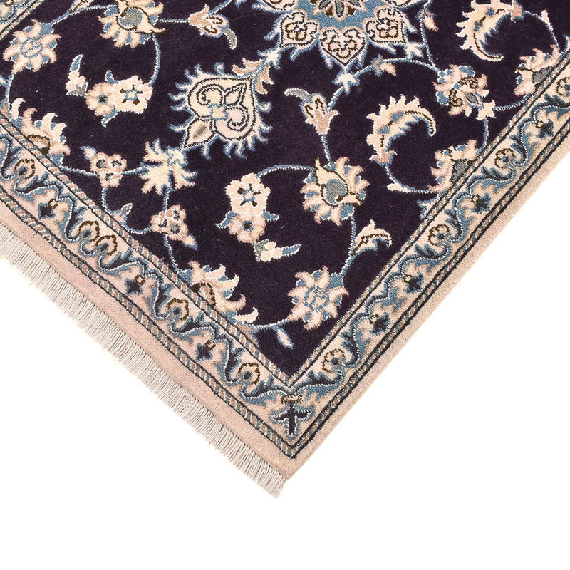 Alfombra de pasillo Alfombra persa - Nain - 200 x 78 cm - azul oscuro