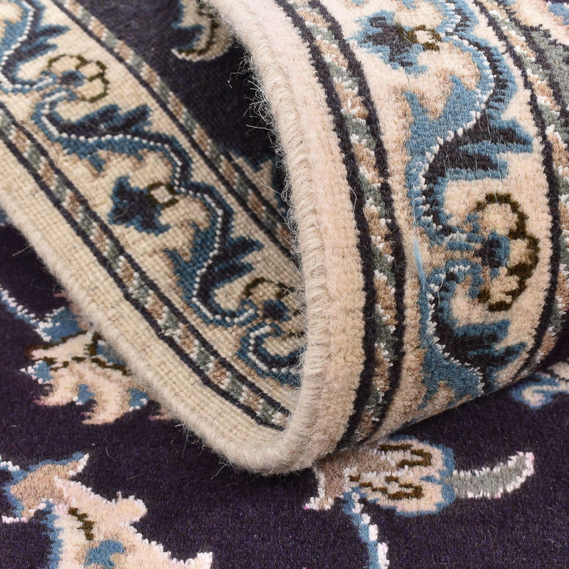 Alfombra de pasillo Alfombra persa - Nain - 200 x 78 cm - azul oscuro