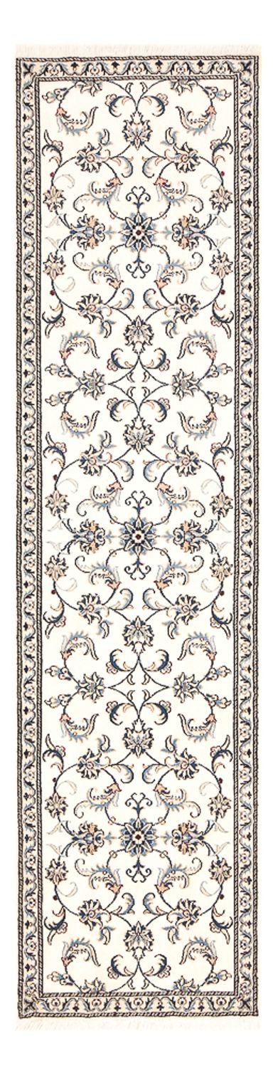 Alfombra de pasillo Alfombra persa - Nain - 298 x 78 cm - blanco