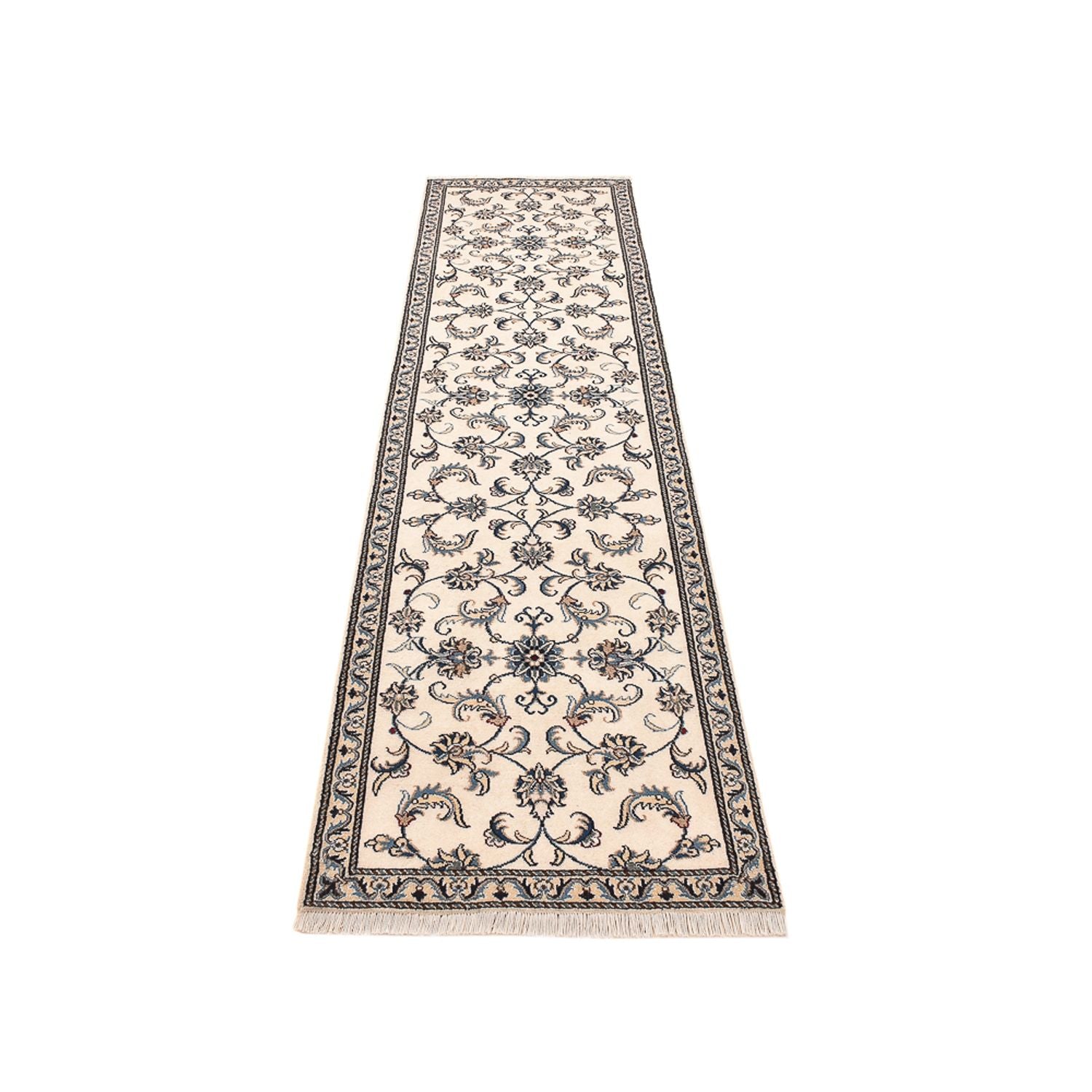 Alfombra de pasillo Alfombra persa - Nain - 298 x 78 cm - blanco