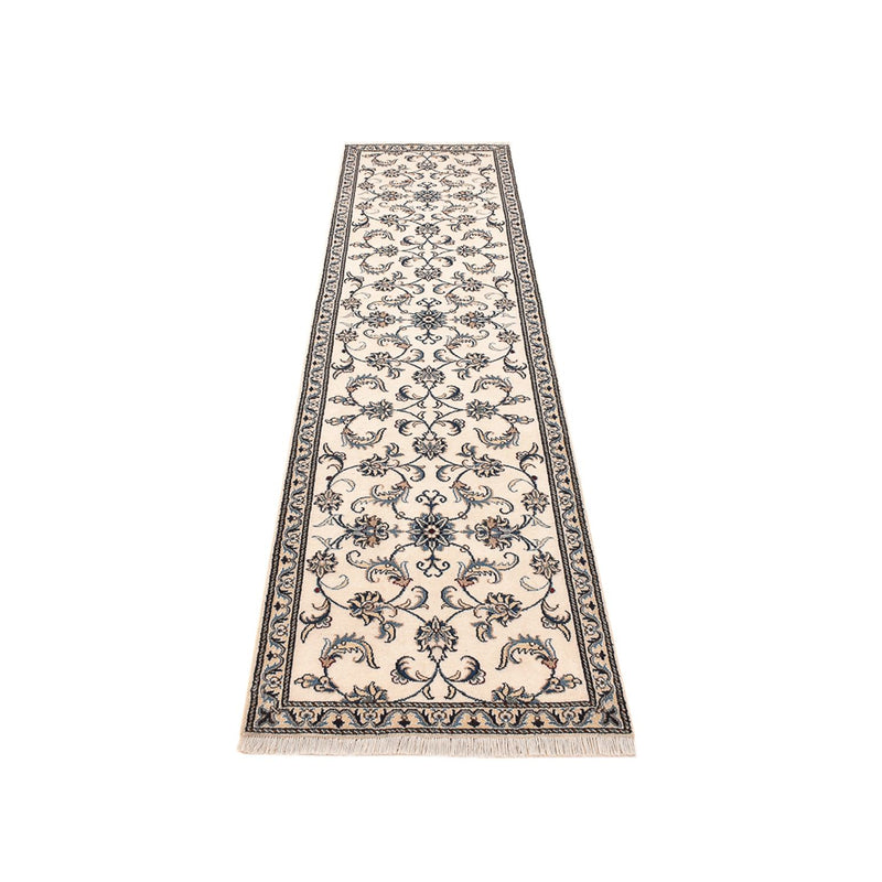 Alfombra de pasillo Alfombra persa - Nain - 298 x 78 cm - blanco
