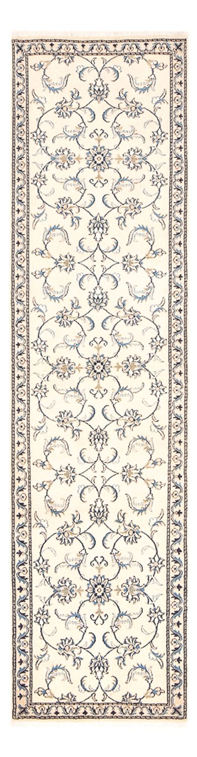 Alfombra de pasillo Alfombra persa - Nain - 307 x 78 cm - blanco