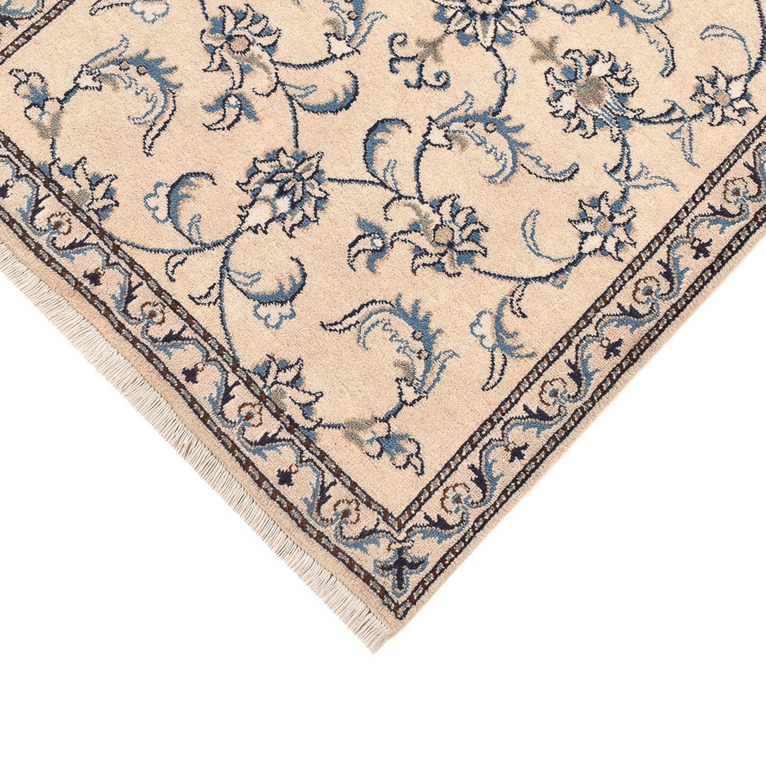 Alfombra de pasillo Alfombra persa - Nain - 307 x 78 cm - blanco