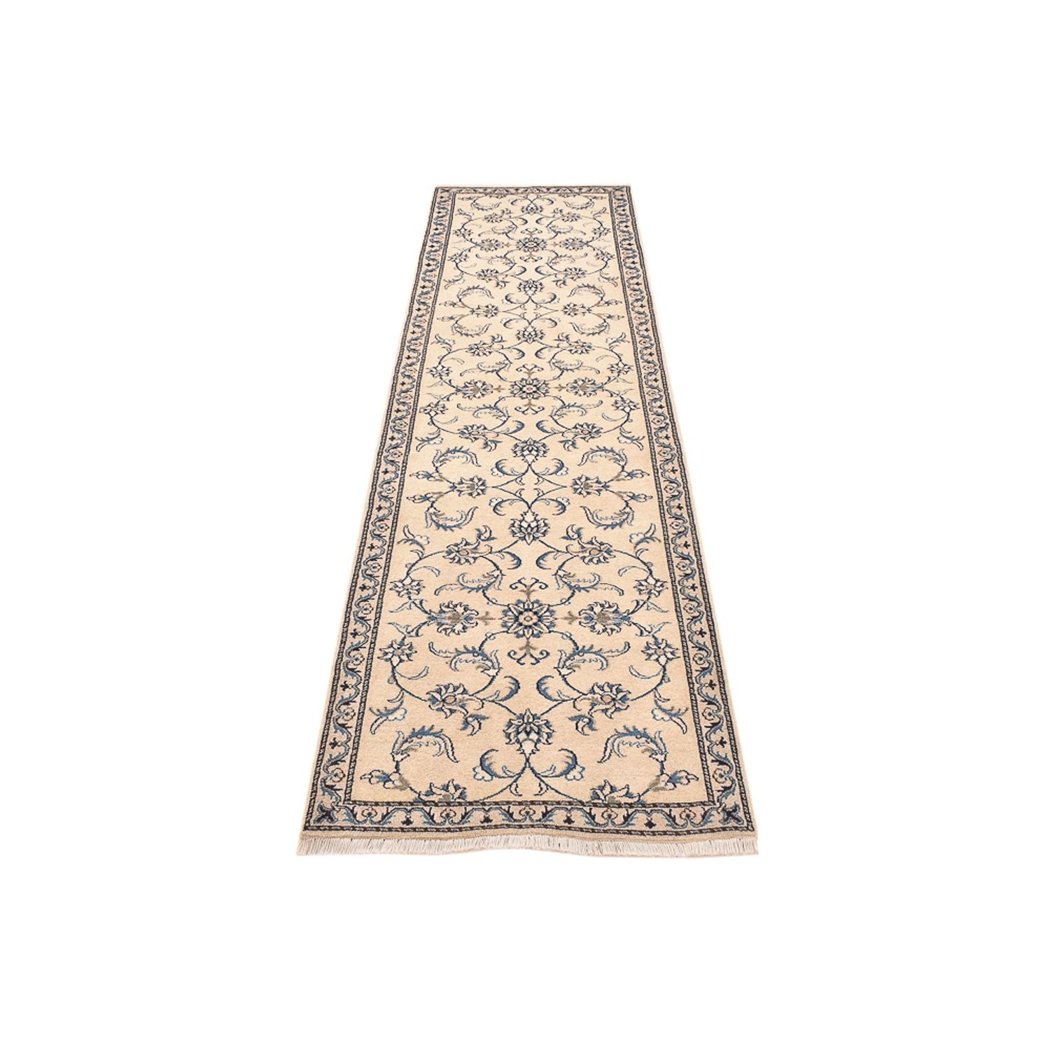 Alfombra de pasillo Alfombra persa - Nain - 307 x 78 cm - blanco