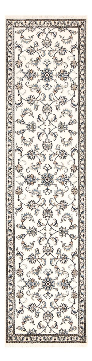 Alfombra de pasillo Alfombra persa - Nain - 289 x 77 cm - blanco