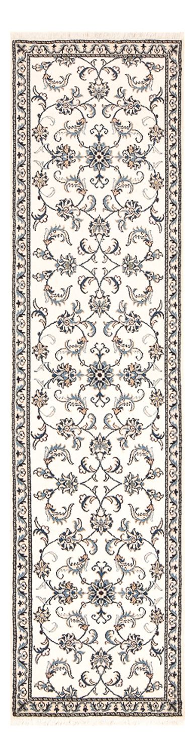 Alfombra de pasillo Alfombra persa - Nain - 289 x 77 cm - blanco