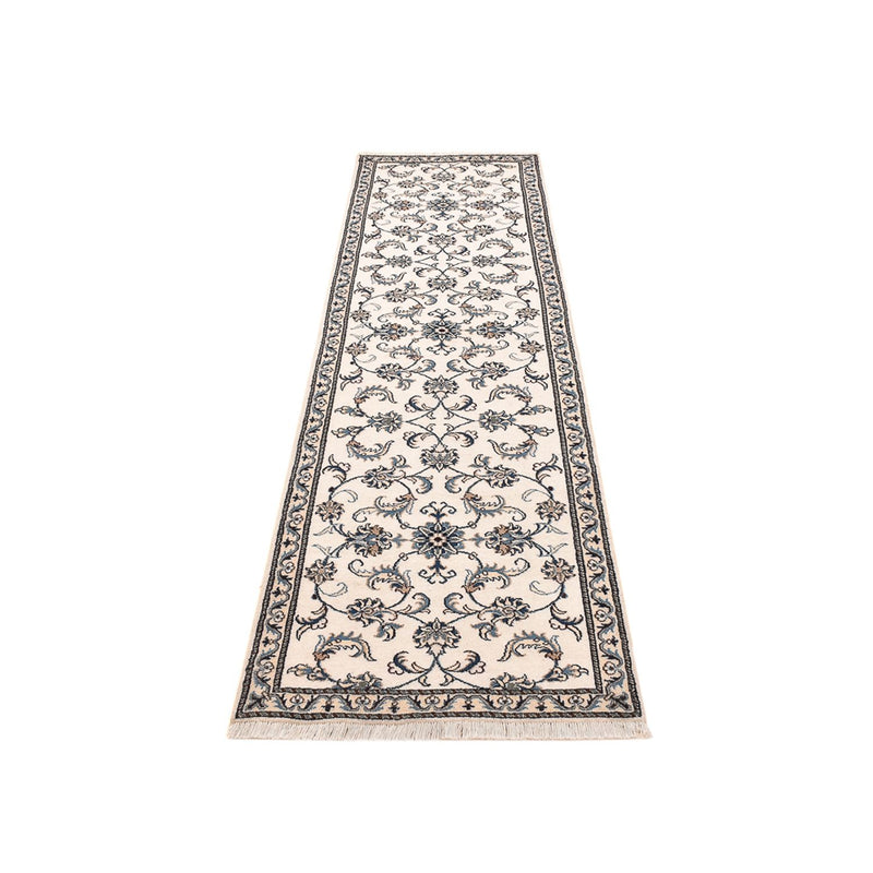 Alfombra de pasillo Alfombra persa - Nain - 289 x 77 cm - blanco