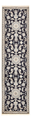 Alfombra de pasillo Alfombra persa - Nain - 292 x 78 cm - azul oscuro