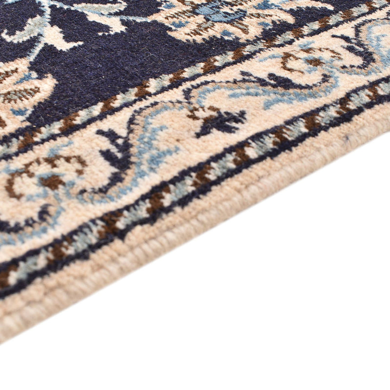 Alfombra de pasillo Alfombra persa - Nain - 292 x 78 cm - azul oscuro