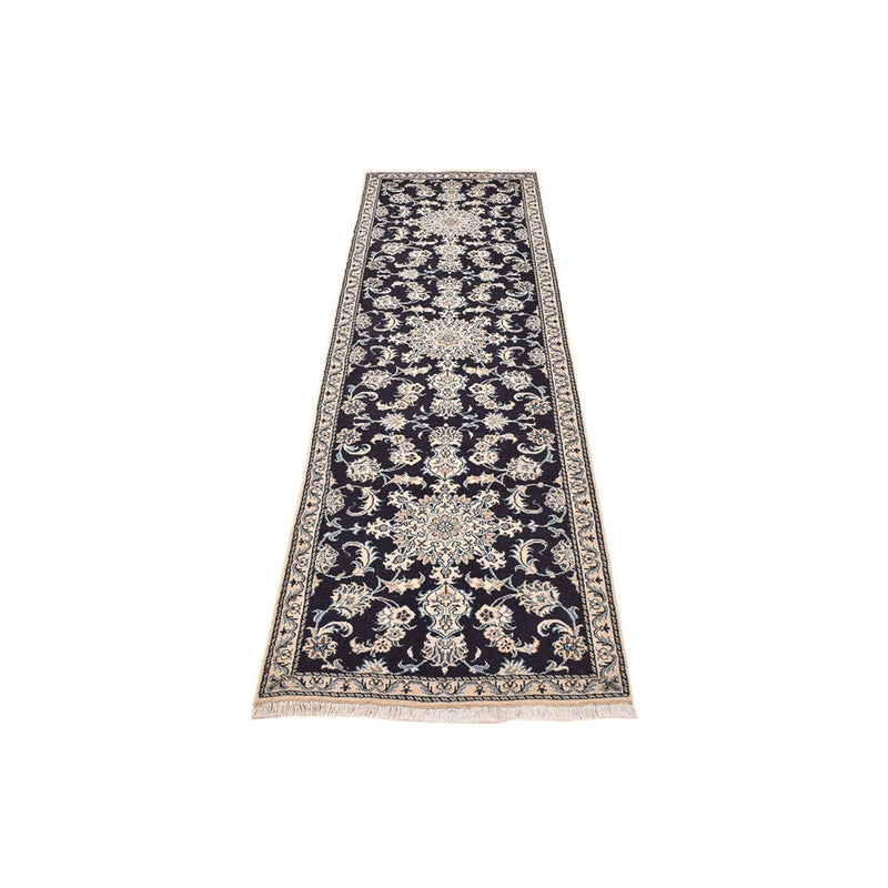 Alfombra de pasillo Alfombra persa - Nain - 292 x 78 cm - azul oscuro