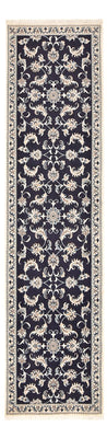 Alfombra de pasillo Alfombra persa - Nain - 298 x 78 cm - azul oscuro