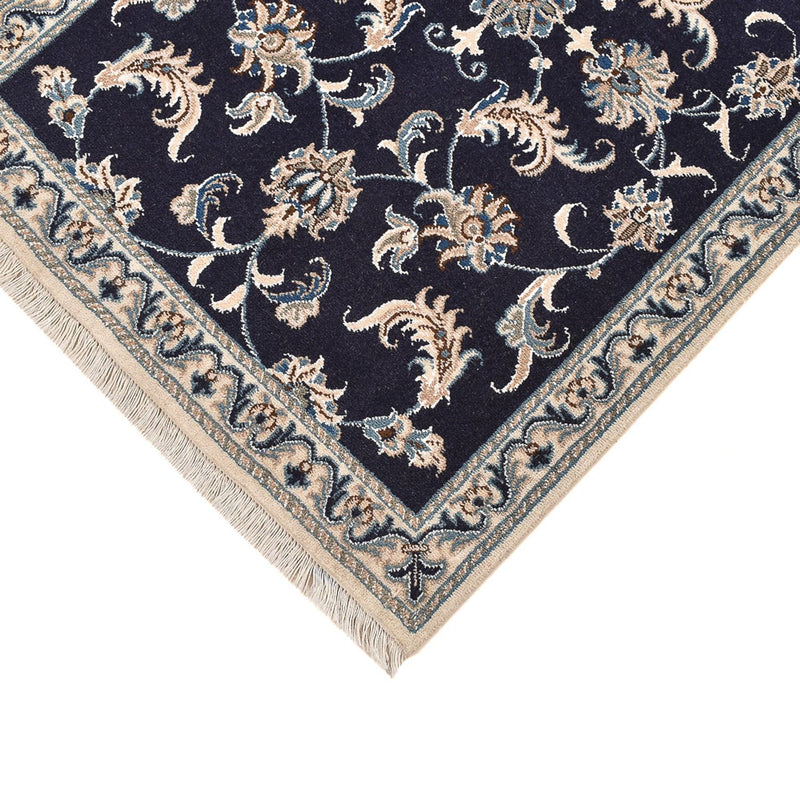 Alfombra de pasillo Alfombra persa - Nain - 298 x 78 cm - azul oscuro