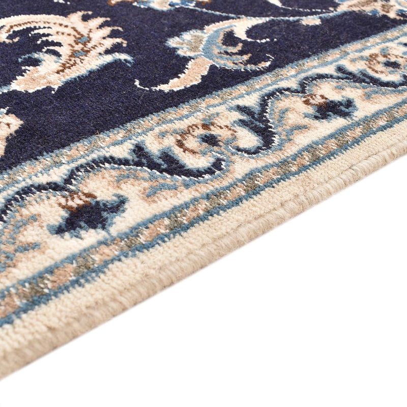 Alfombra de pasillo Alfombra persa - Nain - 298 x 78 cm - azul oscuro