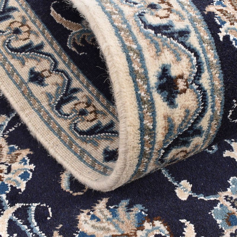Alfombra de pasillo Alfombra persa - Nain - 298 x 78 cm - azul oscuro