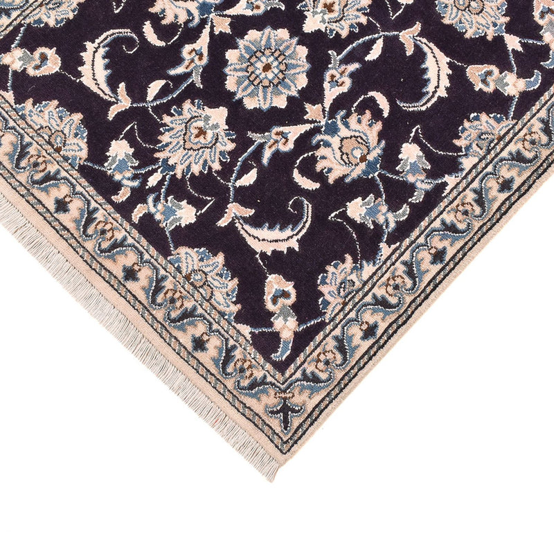 Alfombra de pasillo Alfombra persa - Nain - 250 x 80 cm - azul oscuro
