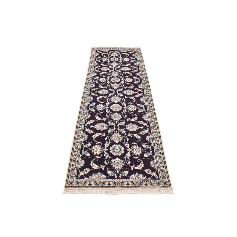 Alfombra de pasillo Alfombra persa - Nain - 250 x 80 cm - azul oscuro