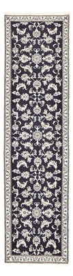 Alfombra de pasillo Alfombra persa - Nain - 290 x 79 cm - azul oscuro