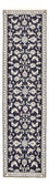 Alfombra de pasillo Alfombra persa - Nain - 290 x 79 cm - azul oscuro