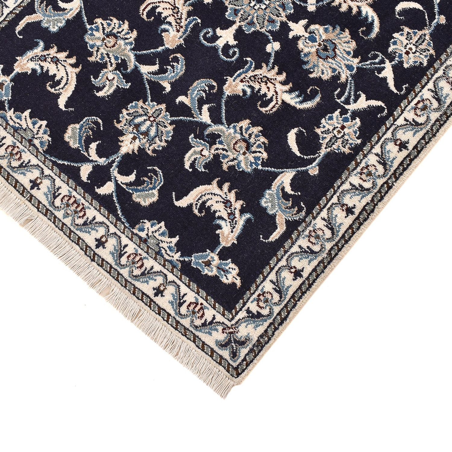 Alfombra de pasillo Alfombra persa - Nain - 290 x 79 cm - azul oscuro
