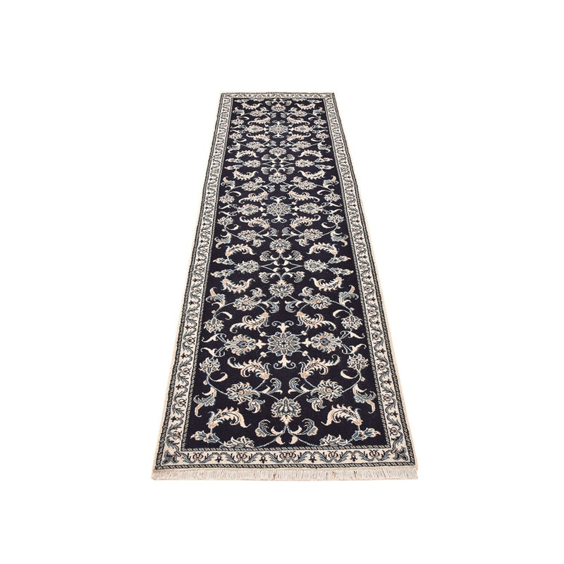 Alfombra de pasillo Alfombra persa - Nain - 290 x 79 cm - azul oscuro