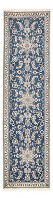 Alfombra de pasillo Alfombra persa - Nain - 298 x 80 cm - azul marino
