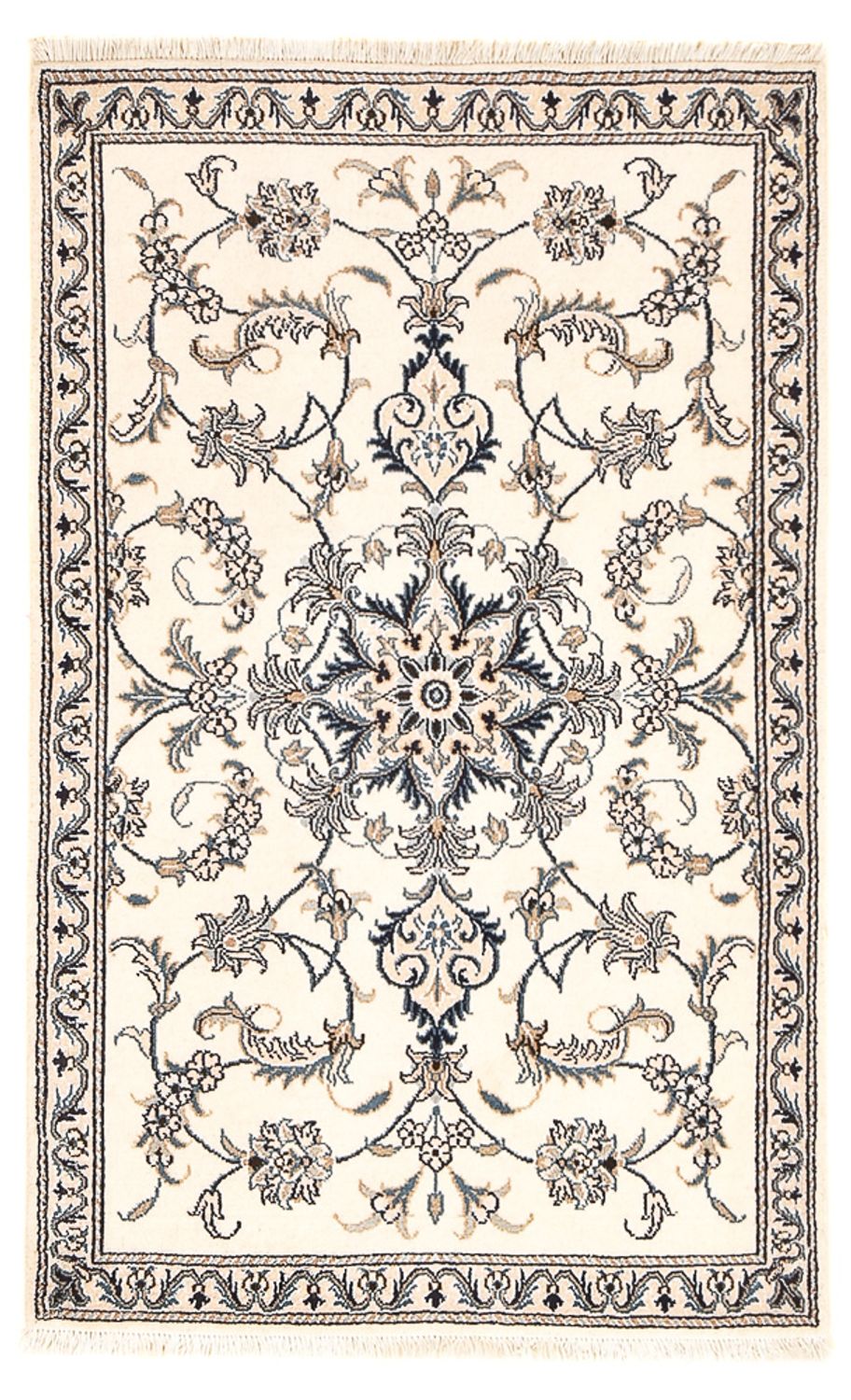 Alfombra persa - Nain - 137 x 87 cm - beige claro