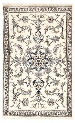 Alfombra persa - Nain - 137 x 87 cm - beige claro