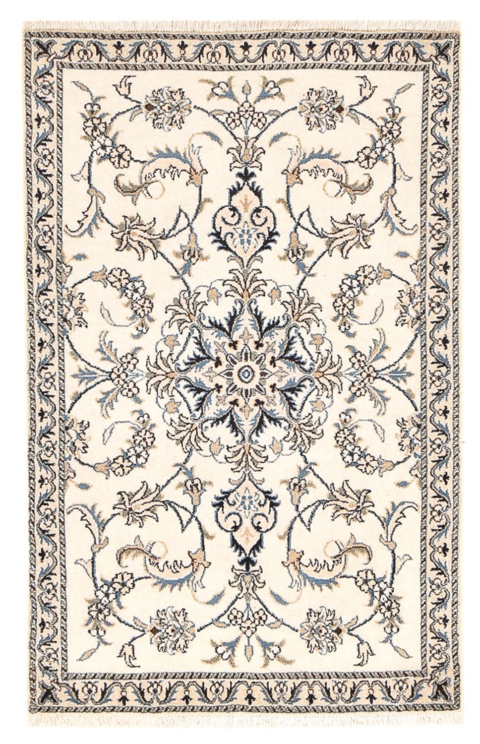 Alfombra persa - Nain - 136 x 87 cm - beige claro