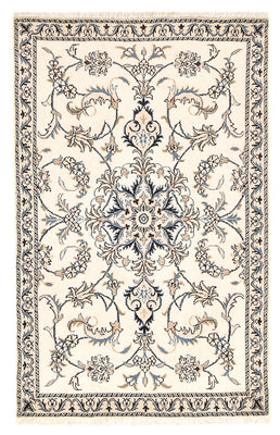 Alfombra persa - Nain - 136 x 87 cm - beige claro