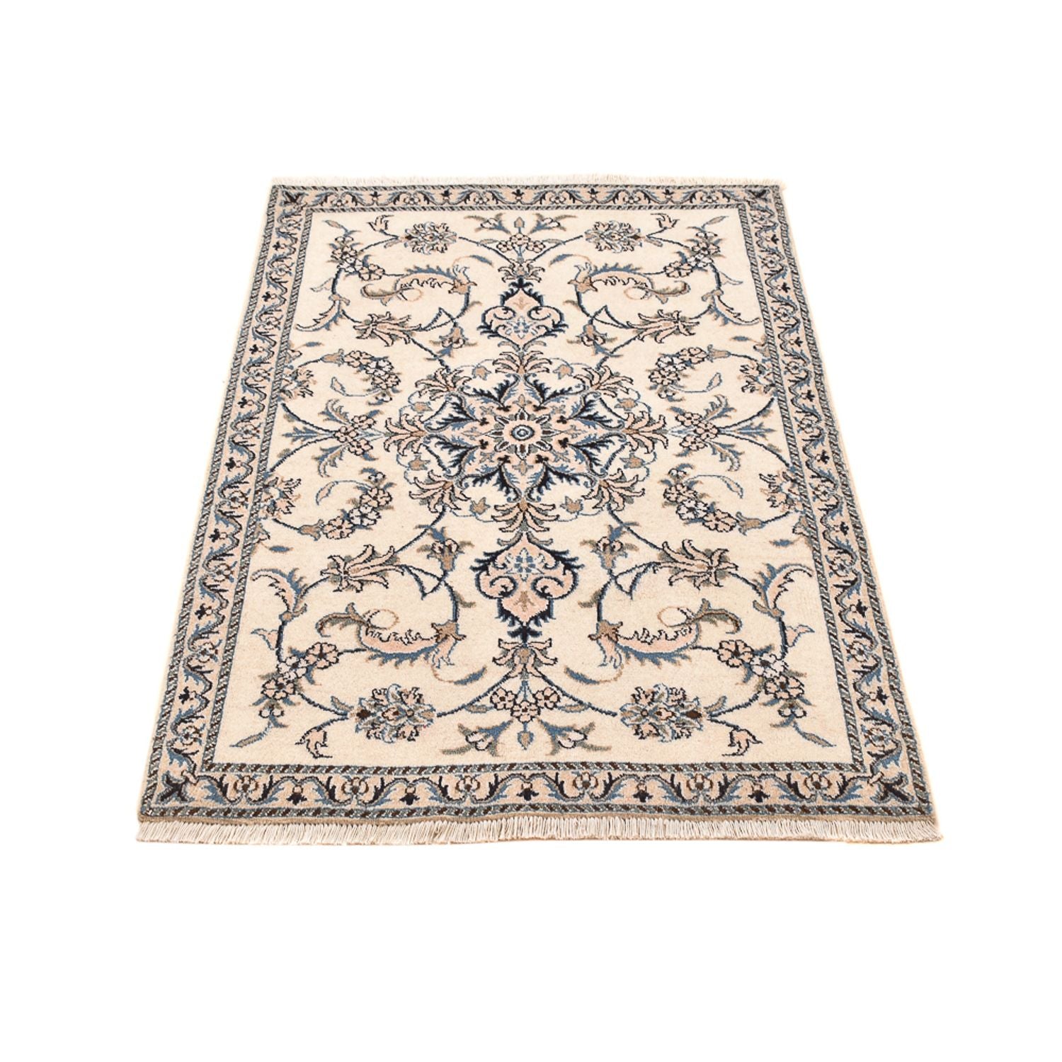 Alfombra persa - Nain - 136 x 87 cm - beige claro
