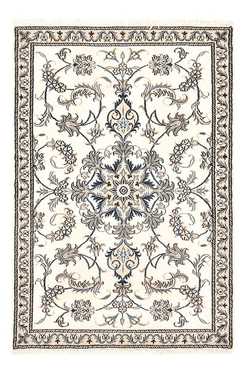 Alfombra persa - Nain - 137 x 88 cm - beige claro