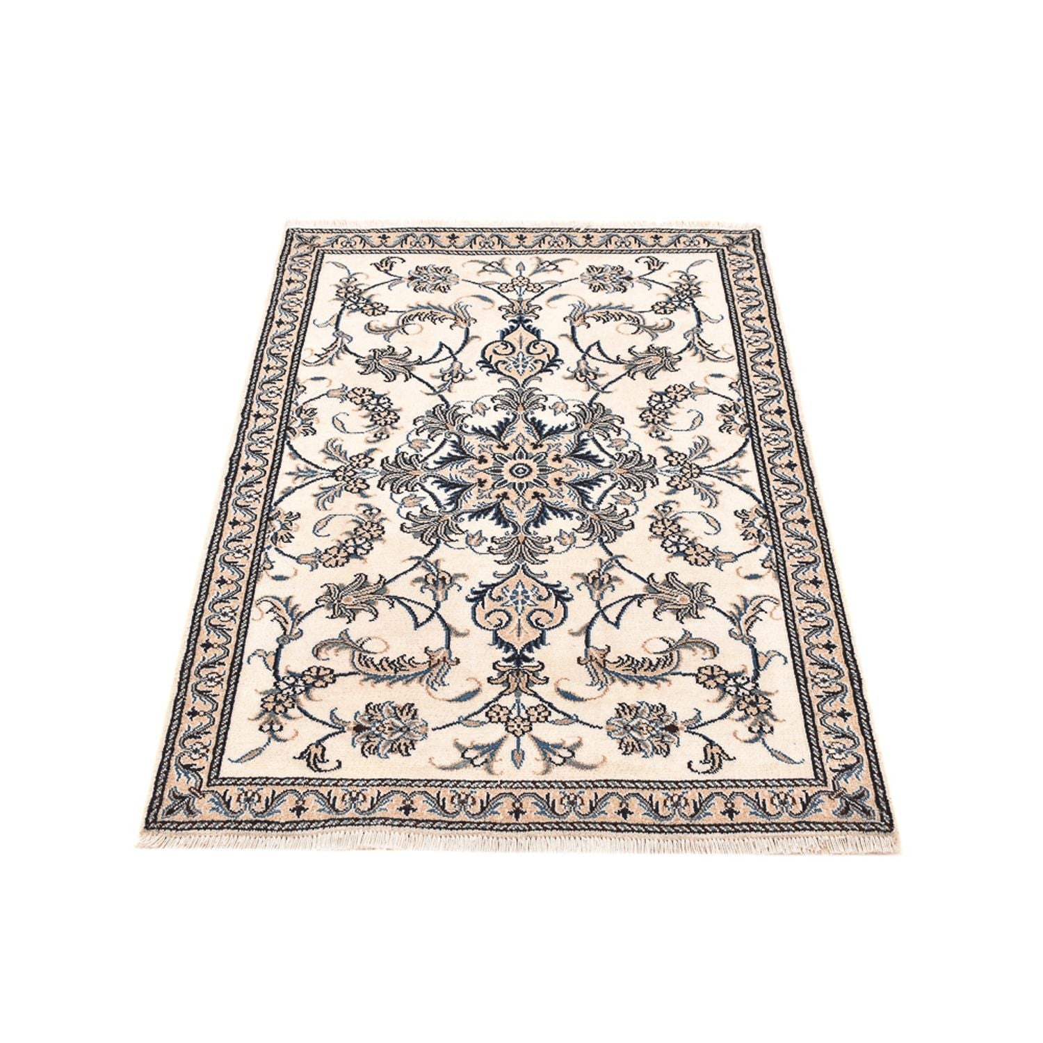 Alfombra persa - Nain - 137 x 88 cm - beige claro