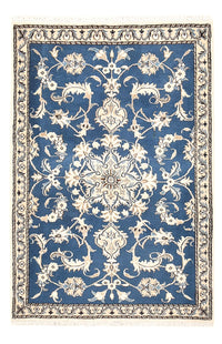 Alfombra persa - Nain - 137 x 88 cm - azul