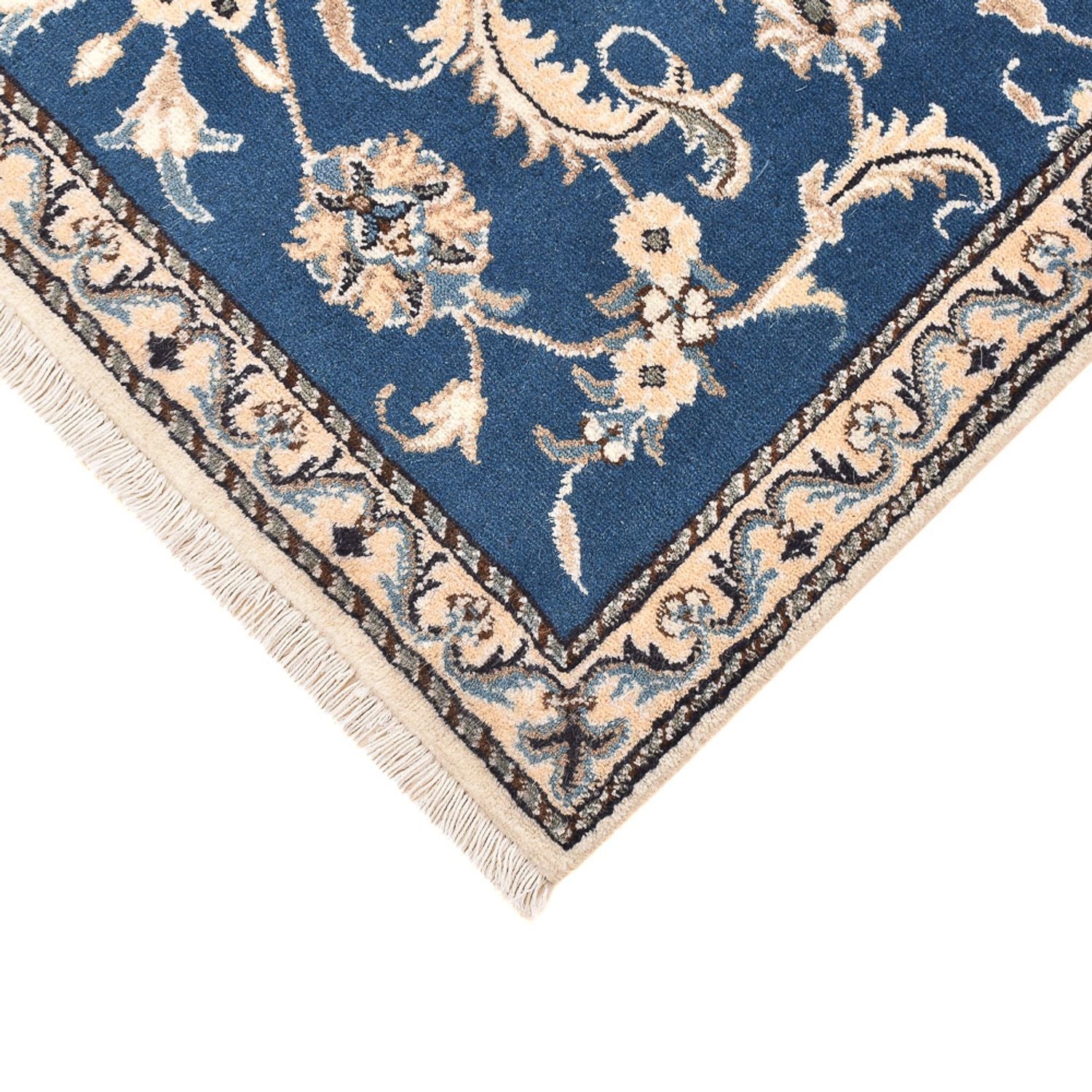 Alfombra persa - Nain - 137 x 88 cm - azul